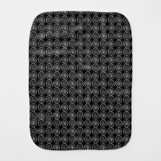 Double Spiral Celtic Pattern Baby Burp Cloth