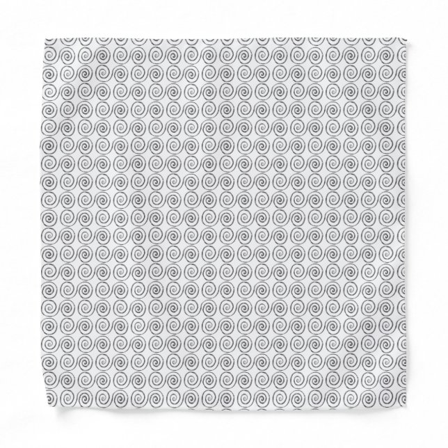 Double Spiral Celtic Pattern Bandana (Front)