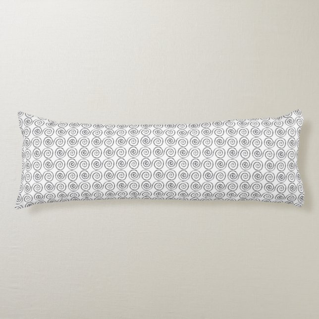 Double Spiral Celtic Pattern Body Pillow (Front)