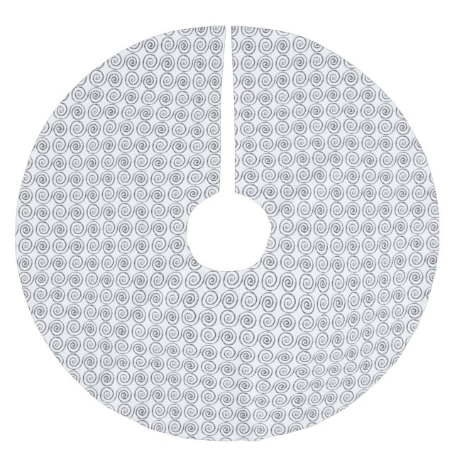Double Spiral Celtic Pattern Brushed Polyester Tree Skirt (Front)