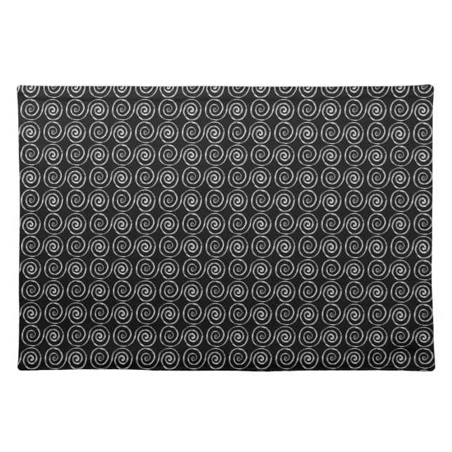 Double Spiral Celtic Pattern Cloth Placemat (Front)