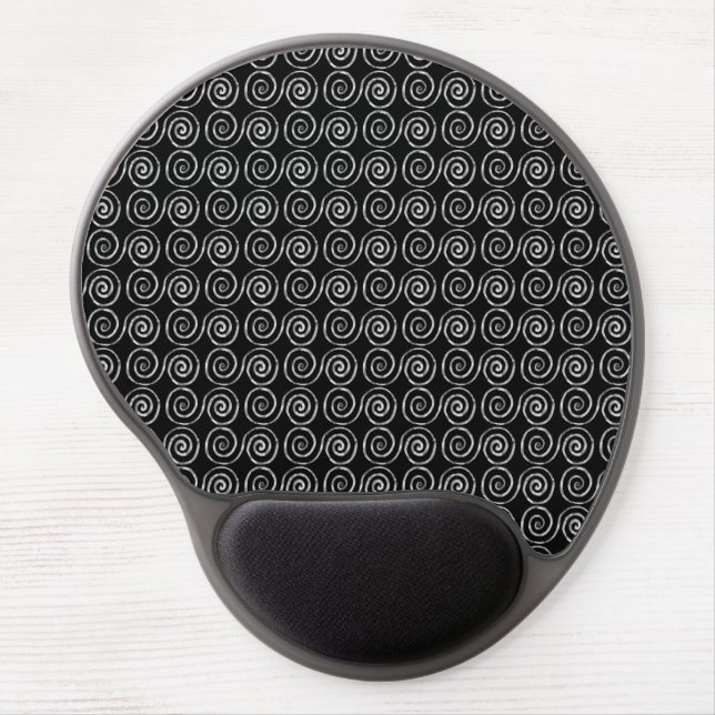 Double Spiral Celtic Pattern Gel Mouse Pad (Front)