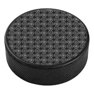 Double Spiral Celtic Pattern Hockey Puck