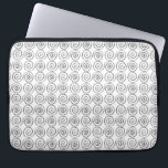 Double Spiral Celtic Pattern Laptop Sleeve<br><div class="desc">This Celtic-inspired pattern features a double spiral with a faux textured effect.</div>