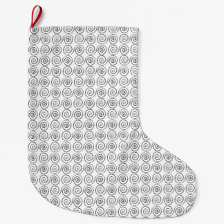 Double Spiral Celtic Pattern Large Christmas Stocking