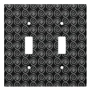 Double Spiral Celtic Pattern Light Switch Cover