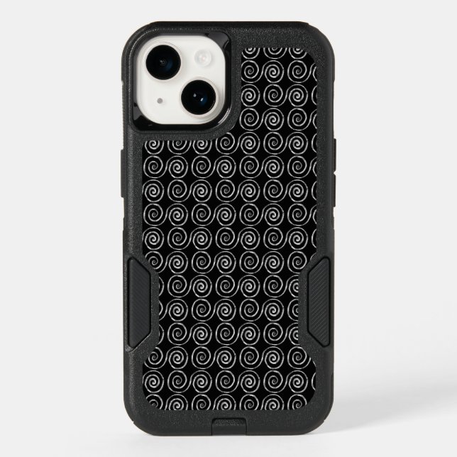 Double Spiral Celtic Pattern Otterbox iPhone Case (Back)