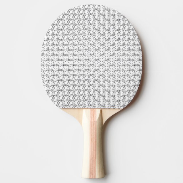 Double Spiral Celtic Pattern Ping Pong Paddle (Front)