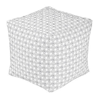 Double Spiral Celtic Pattern Pouf