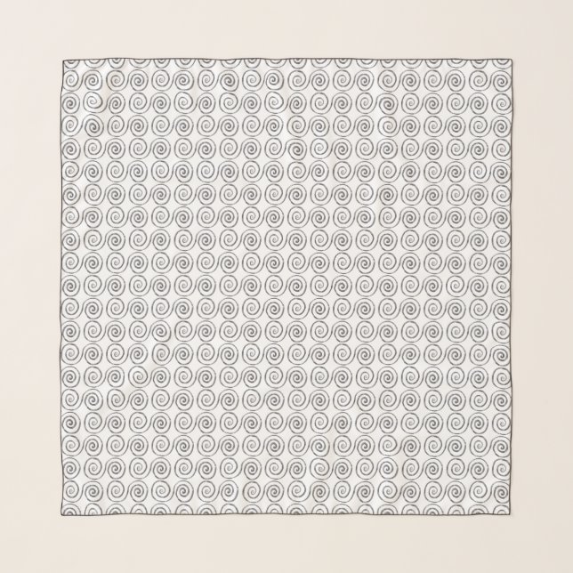 Double Spiral Celtic Pattern Scarf (Front)