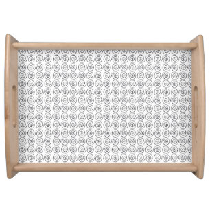 Double Spiral Celtic Pattern Serving Tray
