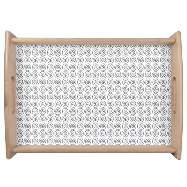 Double Spiral Celtic Pattern Serving Tray (Front)