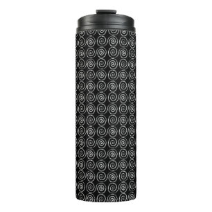 Double Spiral Celtic Pattern Thermal Tumbler