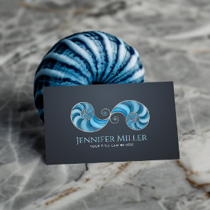 Double Spiral Nautilus Shell Business Card
