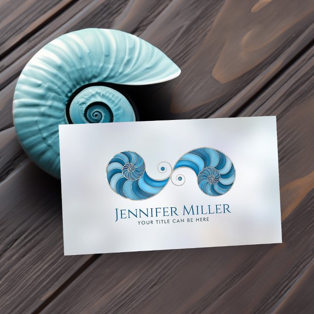Double Spiral Nautilus Shell Business Card (Creator Uploaded)