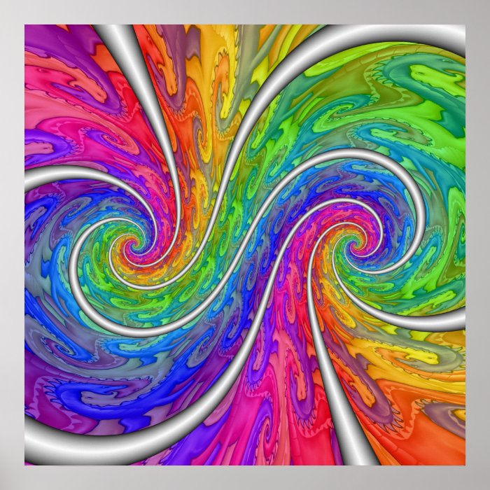 Double Spiral Poster