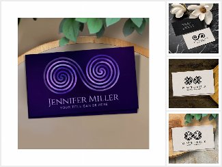 Double Spiral Symbol of Balance Business Cards