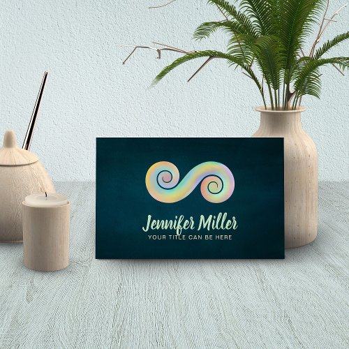 Double Spiral Symbol of Balance _ Gentle Pastels Business Card