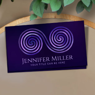 Double Spiral Symbol of Balance - Lavender Flow Business Card