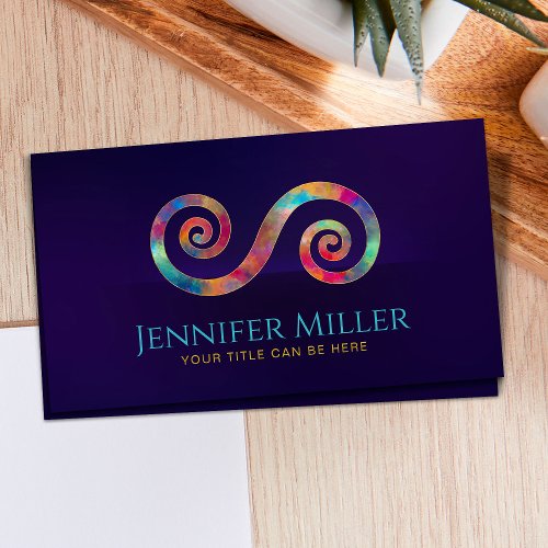 Double Spiral Symbol of Balance _ Realm of colors Business Card
