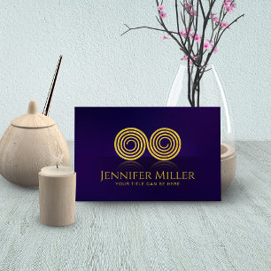 Double Spiral Symbol of Balance -Vintage Golden Business Card
