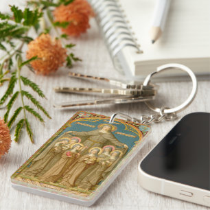 Double St. Clare of Assisi & Nuns (SAU 27) Keychain