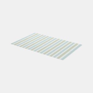 Double Striped Seafoam & Lt. Turquoise | Medium Outdoor Rug