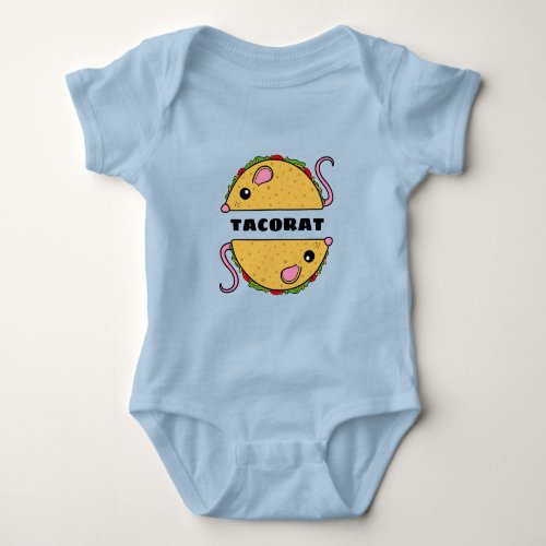 Double Taco Rat Baby Bodysuit Black Text