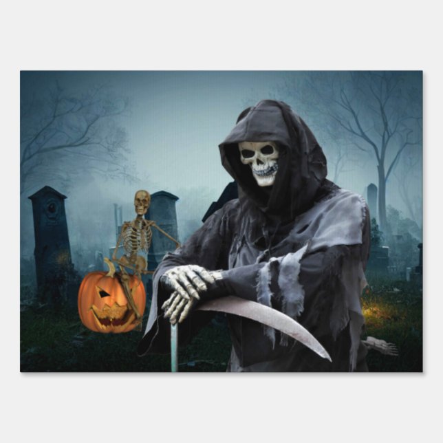 Double Take Halloween.  Sign (Front)