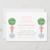 Double The Blessings Twin Girls Classy Baby Shower Invitation (Front)