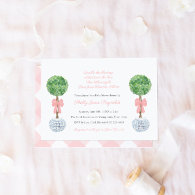 Double The Blessings Twin Girls Classy Baby Shower Invitation