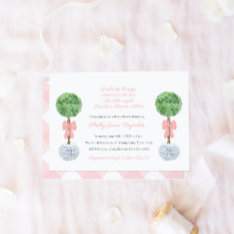 Double The Blessings Twin Girls Classy Baby Shower Invitation at Zazzle
