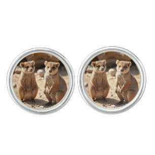 "Double the Cuteness: Aussie Quokka Twins" Cufflinks