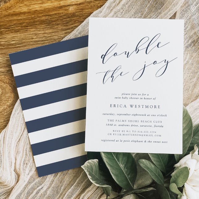 Double the Joy | Twins Baby Shower Invitation (Creator Uploaded)