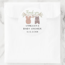 Double The Joy Watercolor Clothes Twin Baby Shower