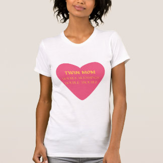Double the Love Mother's Day Gift for Twin Mama T-Shirt