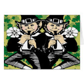 Double The Luck Leprechaun Note Cards (Front Horizontal)