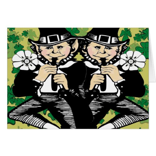 Double The Luck Leprechaun Note Cards