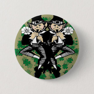 Double The Luck Leprechaun Pinback Button