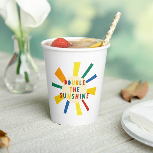 Double The Sunshine Birthday Party Paper Cups