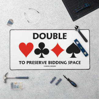 Double To Preserve Bidding Space Four Card Suits Desk Mat