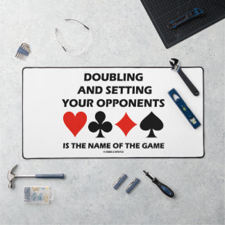 Double To Preserve Bidding Space Four Card Suits Desk Mat