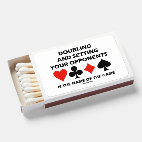 Double To Preserve Bidding Space Four Card Suits Matchboxes