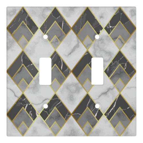  Double Toggle Marble Light Switch Cover
