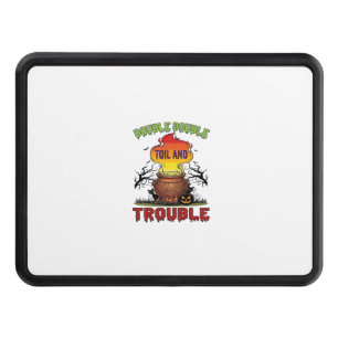 Double Toil Trouble Cauldron Halloween Black Cat P Hitch Cover