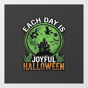 Double Toil Trouble Witch Pumpkin Halloween Cobweb Floor Decals