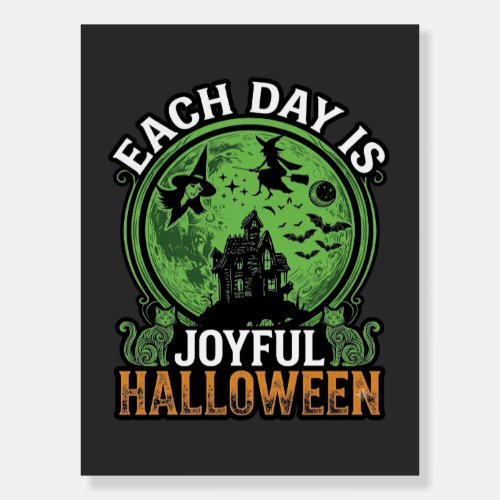 Double Toil Trouble Witch Pumpkin Halloween Cobweb Foam Board