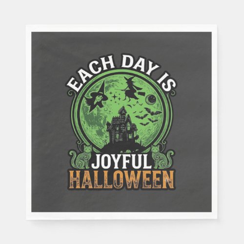 Double Toil Trouble Witch Pumpkin Halloween Cobweb Napkins