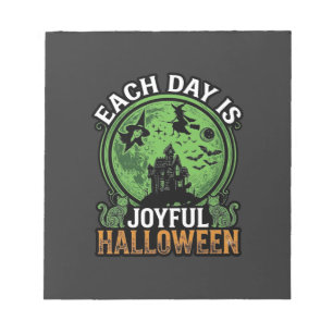 Double Toil Trouble Witch Pumpkin Halloween Cobweb Notepad