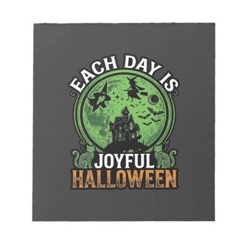 Double Toil Trouble Witch Pumpkin Halloween Cobweb Notepad
